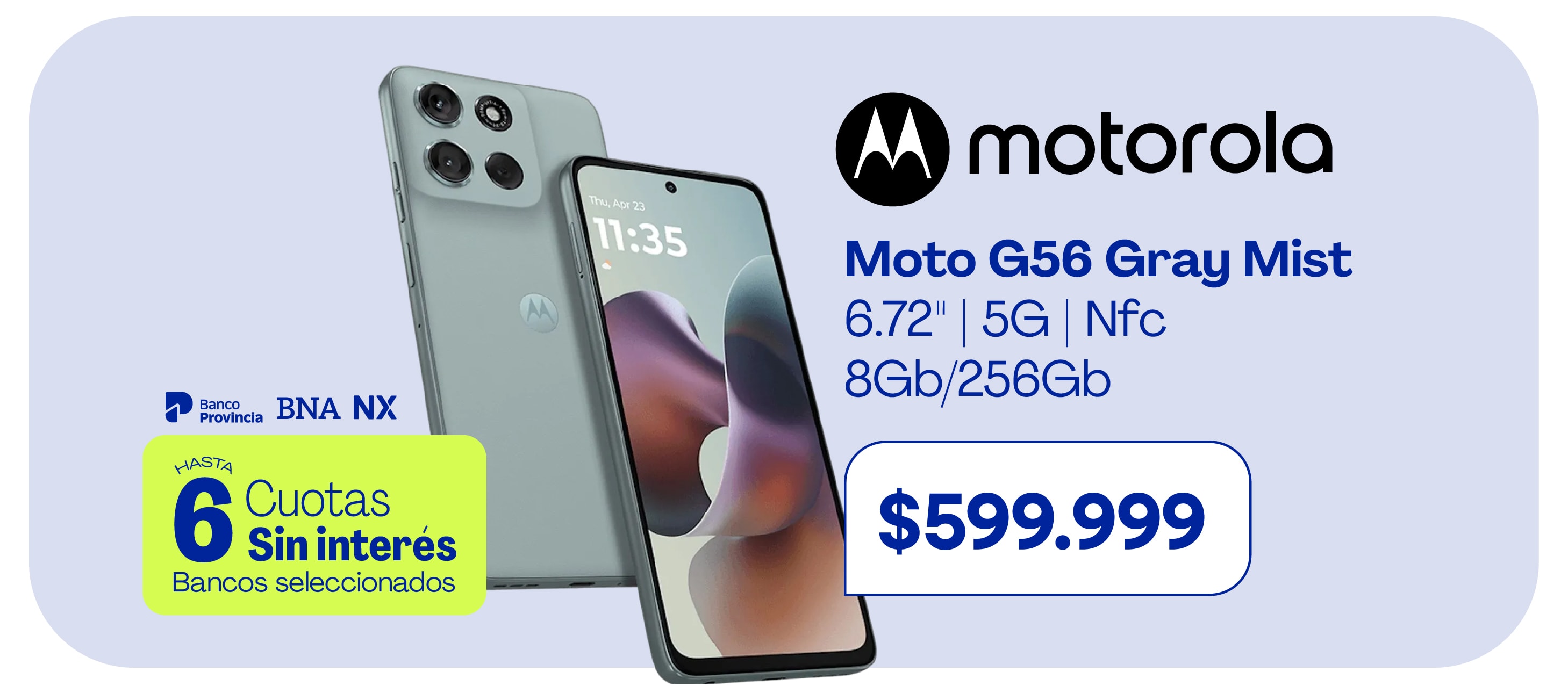 motorola Moto G56 Gray Mist 6.72